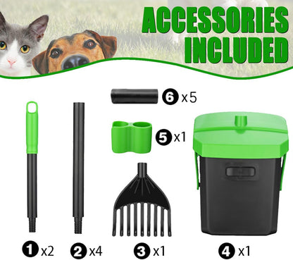 FUSBUNTY non bend pet poop clearing tool kit for large dogs.