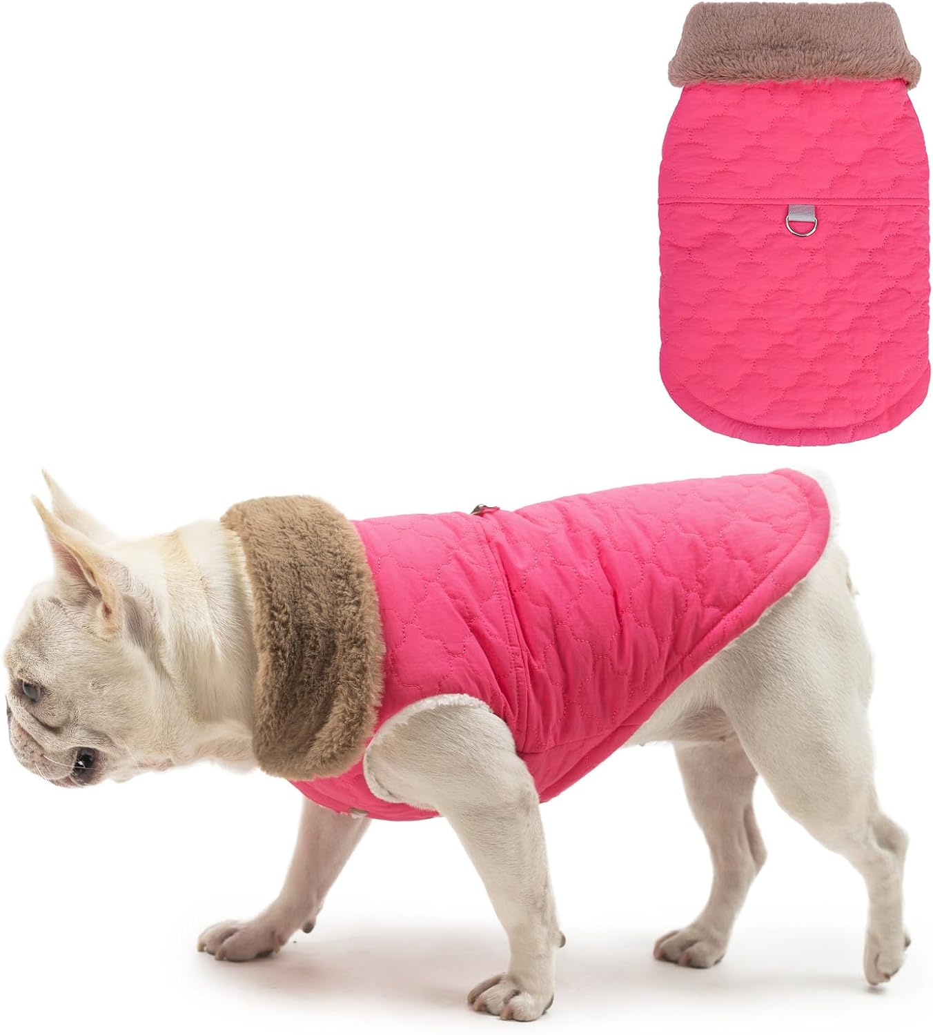 BEAUTYZOO Winter Dog Coat with Harness Built in, Warm Dog Puffer Jacket Vest Padded Fleece Cold Weather Coats Windproof Waterproof Snow Jackets Clothes for Small Medium Puppy, Blue S - Image 10