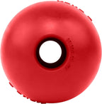 Comparison view of Kong Classic rubber ball size