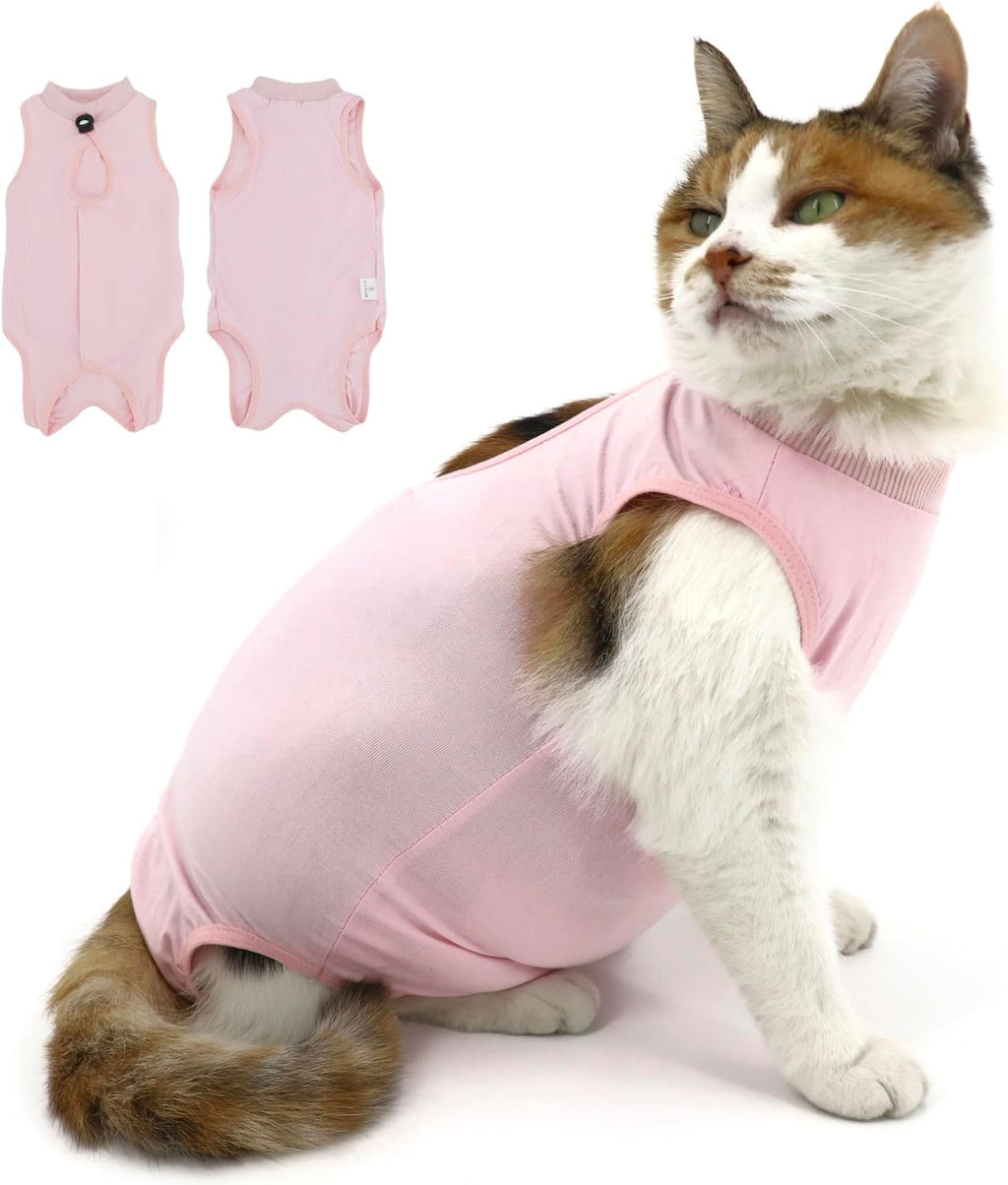 Cat Recovery Suit, Surgical Recovery Clothes for Abdominal Wound or Skin Disease, Cats Onesie After Surgery and Spay, E-Collar Alternative Pajama Suit (Blue, Medium) - Image 9