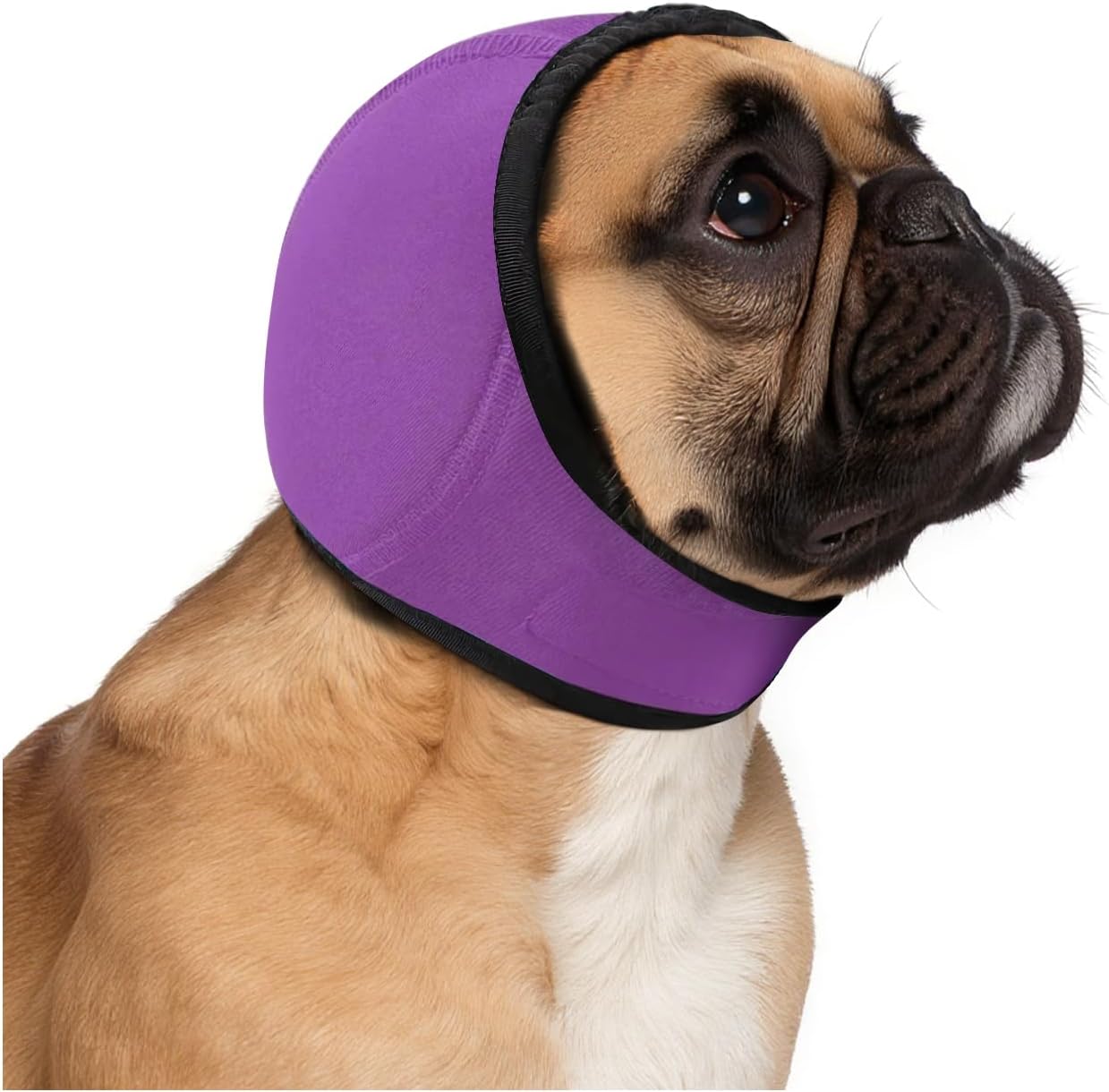 Dog Ear Muffs Noise Protection, No-Shake Ear Wrap for Hematoma Care, Bathing, Drying, Swimming & Noise Anxiety Relief (Rose Red, Small) - Image 8