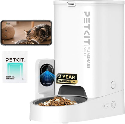 PETKIT Automatic Cat Dog Feeder with Camera, AI-Powered Motion Capturing, 1080P HD Video with Night Vision, 2.4G WiFi Pet Feeder with 2-Way Audio, Dual Hopper Pet Food Dispenser with Desiccant - Image 10