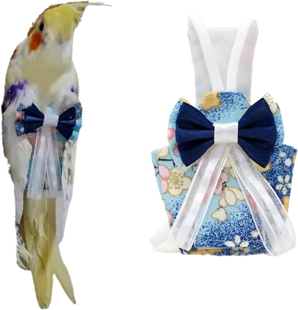 Bird Flight Suits Diapers, Parrot Diapers for Monk Parakeets, Cockatiels, Parrot Clothes Costume, Bird Training Nappy Suit Liners Clothes (Medium,White) - Image 11