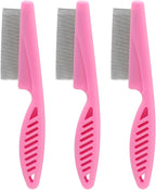 Close up view of fine tooth metal comb for pet grooming