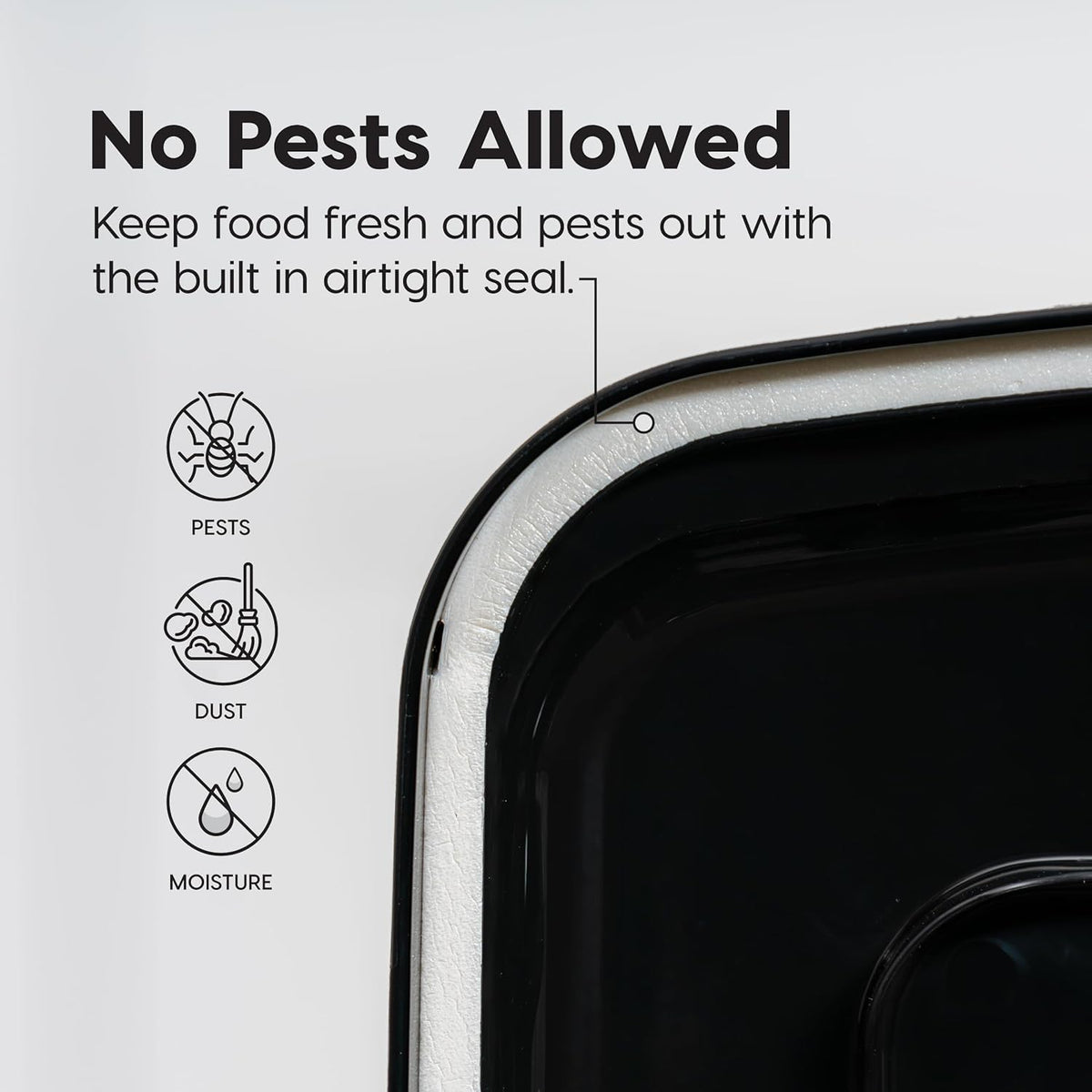 Iris Usa premium airtight container packed with dry dog food