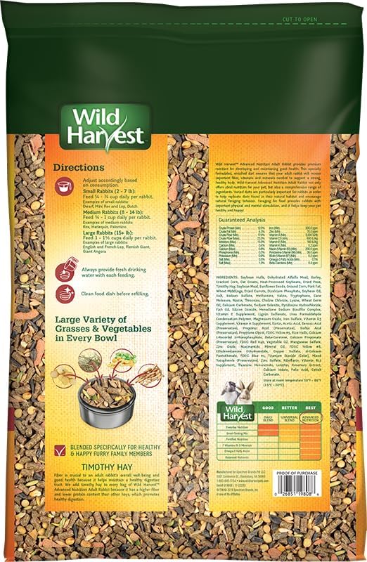 Wild Harvest advanced nutrition rabbit diet pellet texture