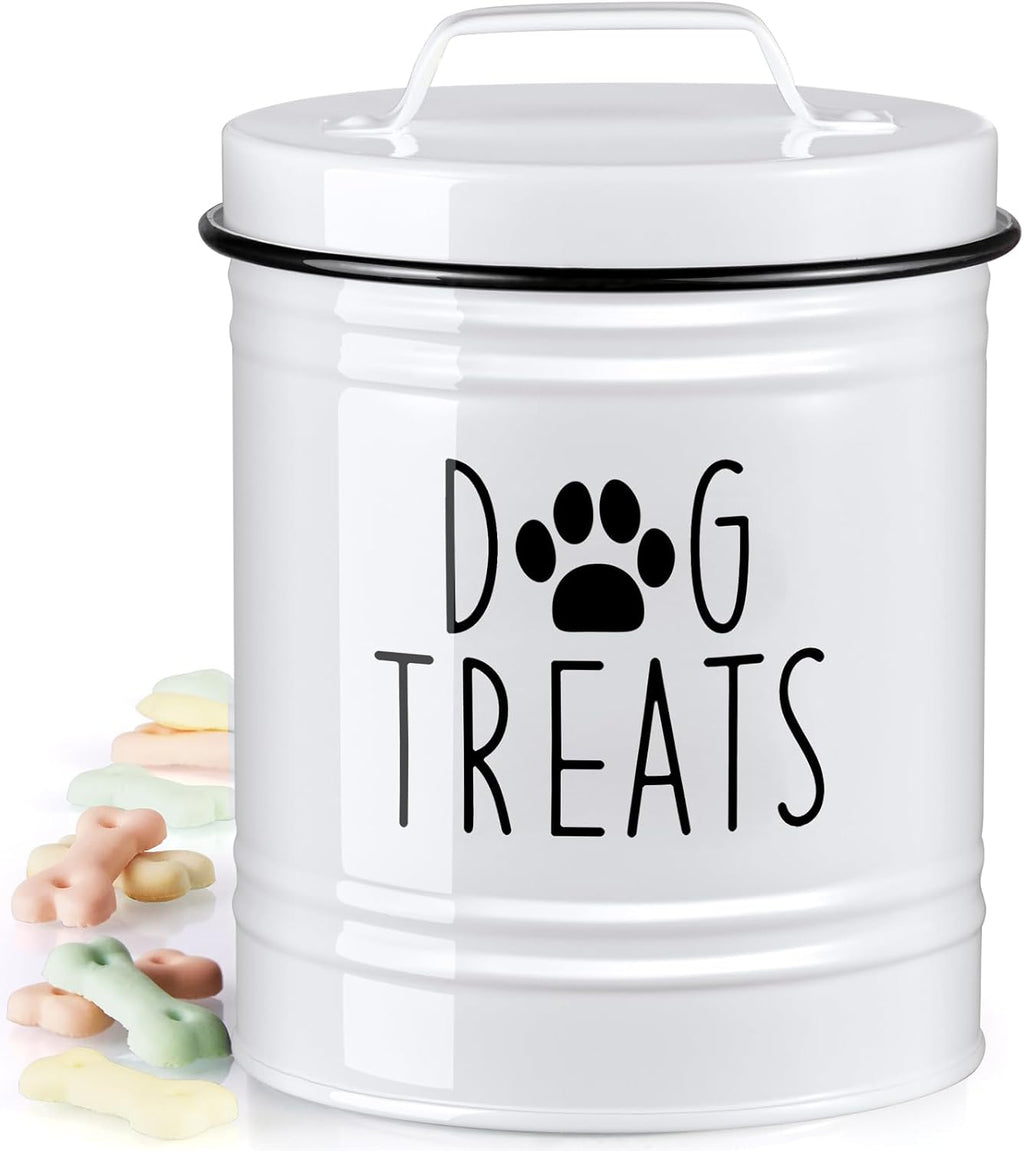 OUTNILI Small Dog Treat Container Airtight - 6" Tall X 4.9" Round Black Dog Treat Jar for Kitchen Counter - Rustic Treat Storage Canister for Dogs, Cats, Small Animals - Gifts for Pet Owners - Image 13