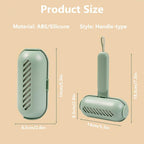 Compact reusable pet hair remover brush for clothing dander cleanup