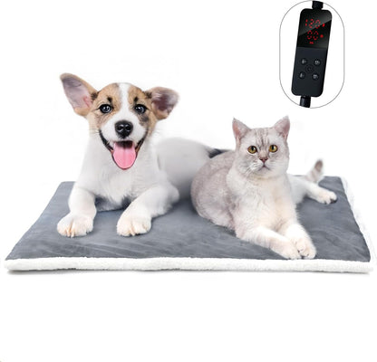 Rest-Eazzzy Heated Cat Bed with Removable Cover, 5 Level Timer & Temperature, Indoor Warming Mat for Cats & Dogs (Heat Pad, Pure-Blue, M) - Image 11