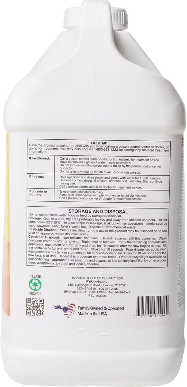 Close up of the handle and cap on Pyranha insecticide refill container