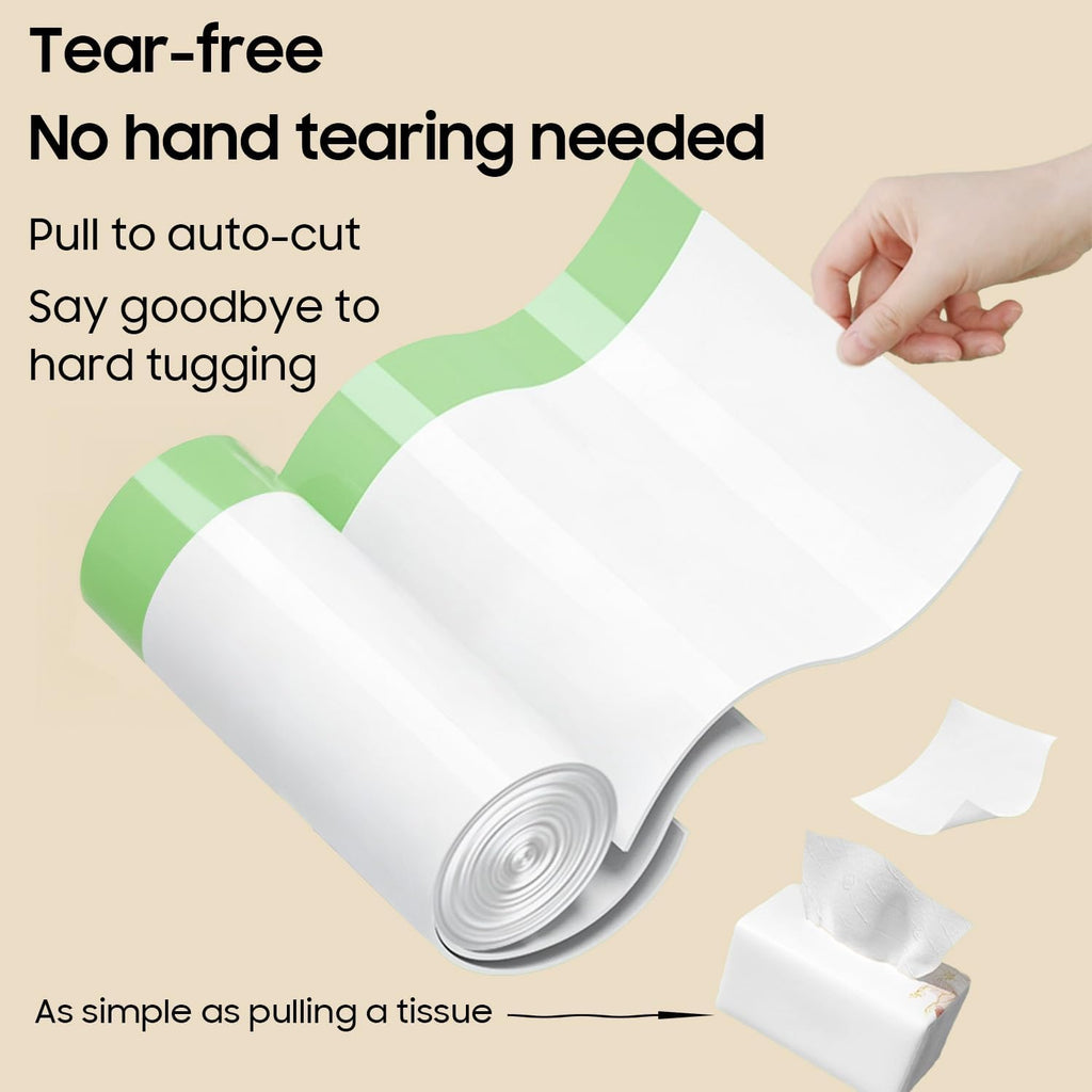 Close up of tear free double sealed edges on AWoHH automatic cat litter liners