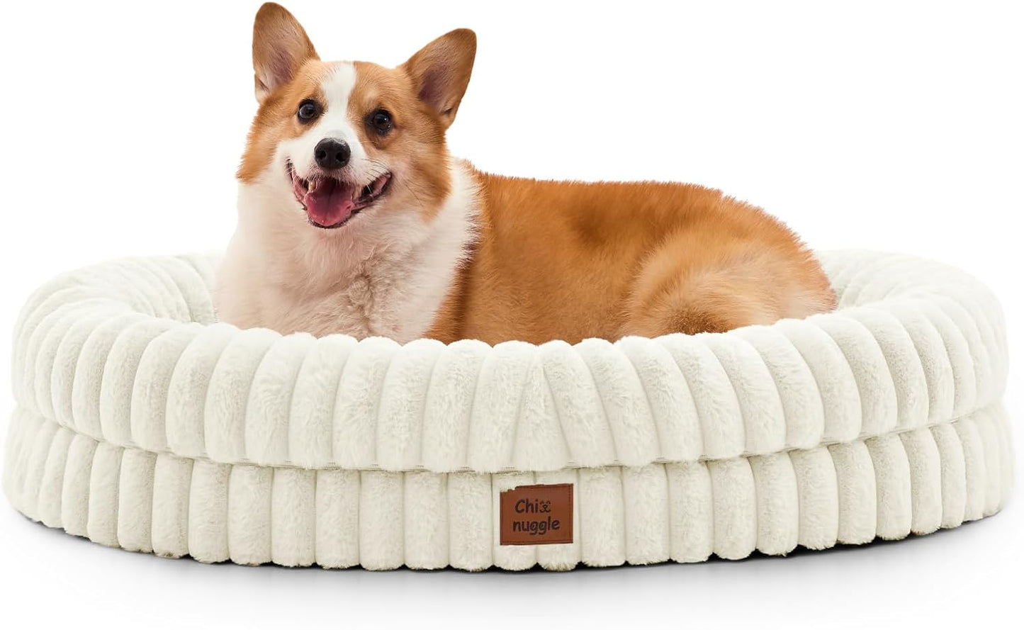 ChiXnuggle Orthopedic Dog Bed for Medium Dogs, Waterproof Faux Rabbit Fur Dog Couch with Egg Crate Foam Support and Washable Removable Cover, Bolster Pet Sofa with Non-Slip Bottom, 30x24x7, Dark Grey - Image 12
