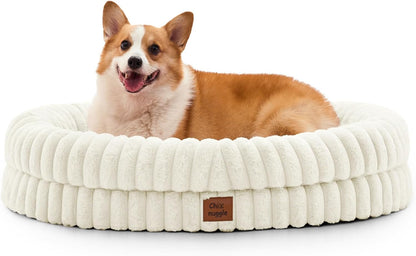 ChiXnuggle Orthopedic Dog Bed for Medium Dogs, Waterproof Faux Rabbit Fur Dog Couch with Egg Crate Foam Support and Washable Removable Cover, Bolster Pet Sofa with Non-Slip Bottom, 30x24x7, Dark Grey - Image 12