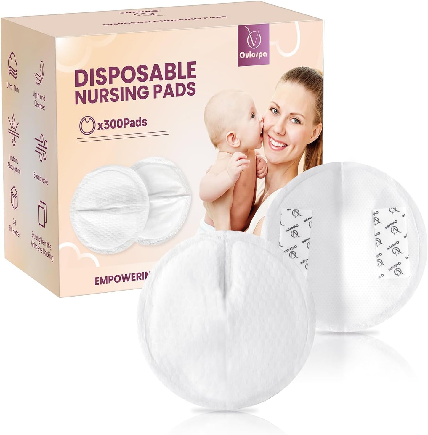 Dafi ultra absorbent disposable nursing pads front view