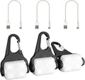 Outopest clip on dog collar light front view illuminating a pet path at night.