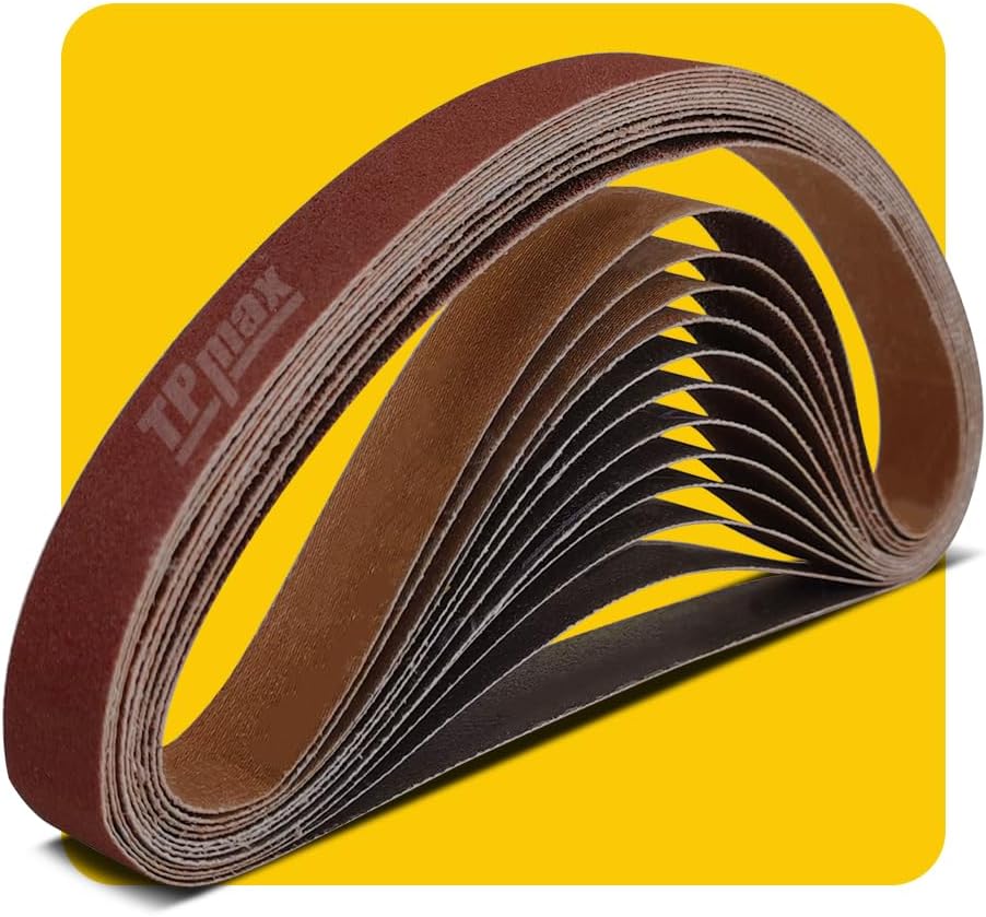 1/2x18 1/2 x 18 Inch Sanding Belt Pack 1/2-Inch x 18-Inch,60 Pcs(10 Each of 40 60 80 120 150 240 Grits) Aluminum Oxide for Sander - Image 12