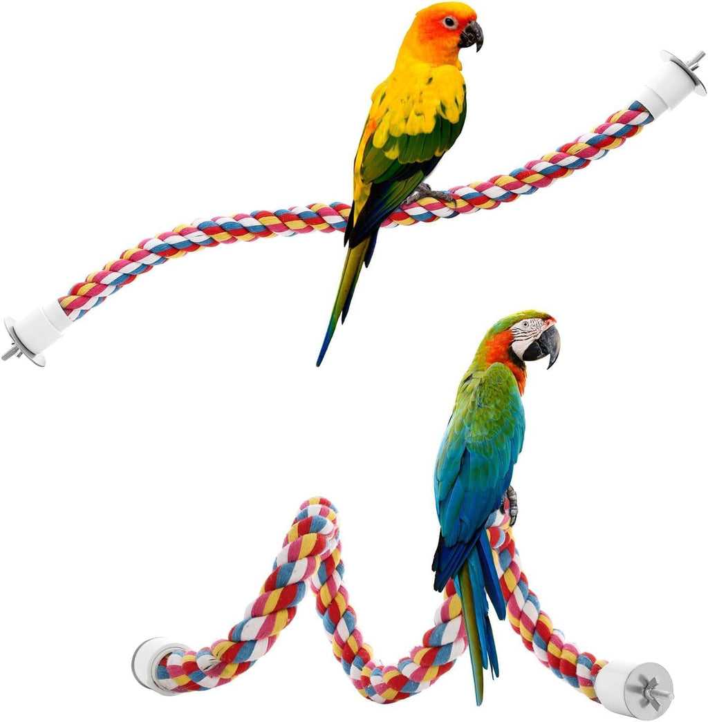 Metal screw-on end connectors for secure bird cage mounting