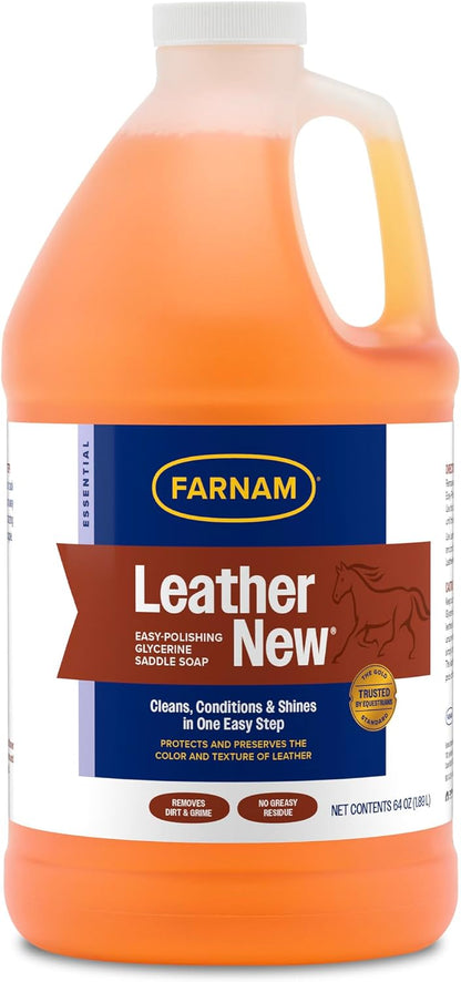 Farnam Leather New Glycerine Saddle Soap 64 Ounce front view bottle