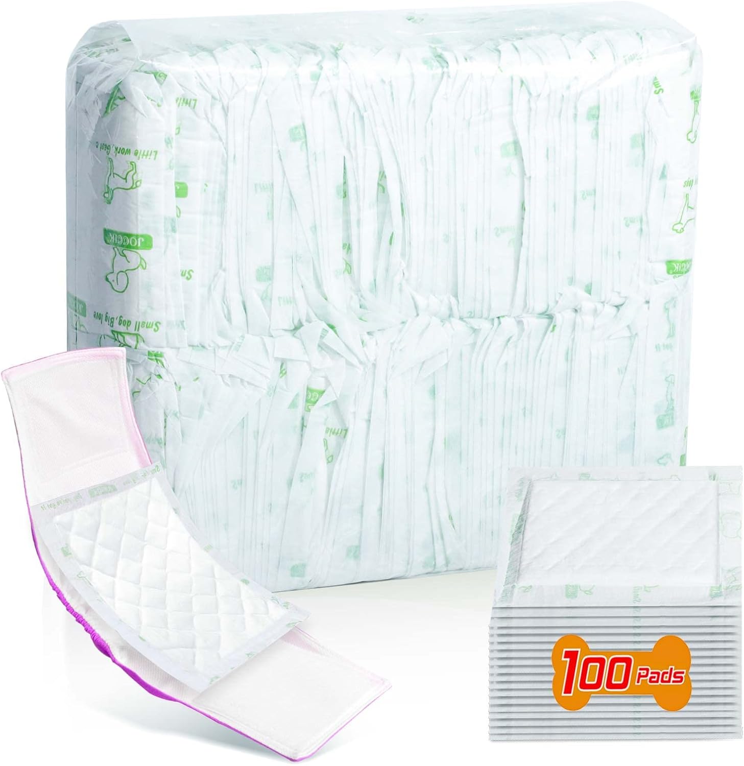 Dog Diaper Liners for Male and Female Dogs, 150ct, Super Absorbent Disposable Dog Diapers Booster Pads fit Most Pet Belly Bands and Wraps (Regular) - Image 10