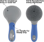 Detailed view of horse brush handle grip and design