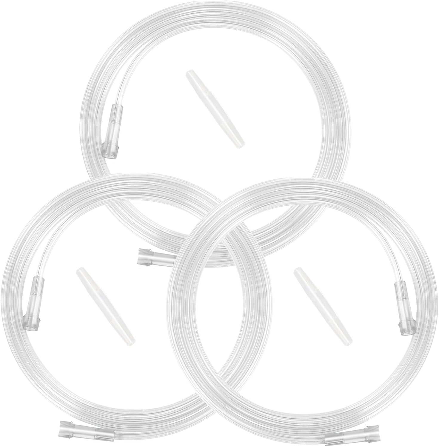 Generic 5 Foot High Flow Oxygen Tube Extension front view medical grade PVC