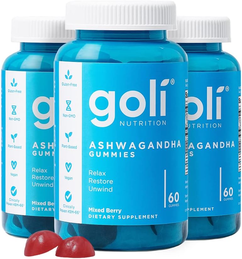 Goli Ashwagandha & Vitamin D Gummy - 60 Count - Mixed Berry, KSM-66, Vegan, Plant Based, Non-GMO, Gluten-Free & Gelatin Free Relax. Restore. Unwind, Pack of 1 - Image 12