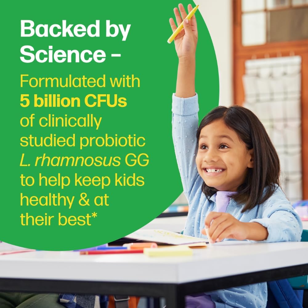 Culturelle daily chewable probiotics packaging box back view