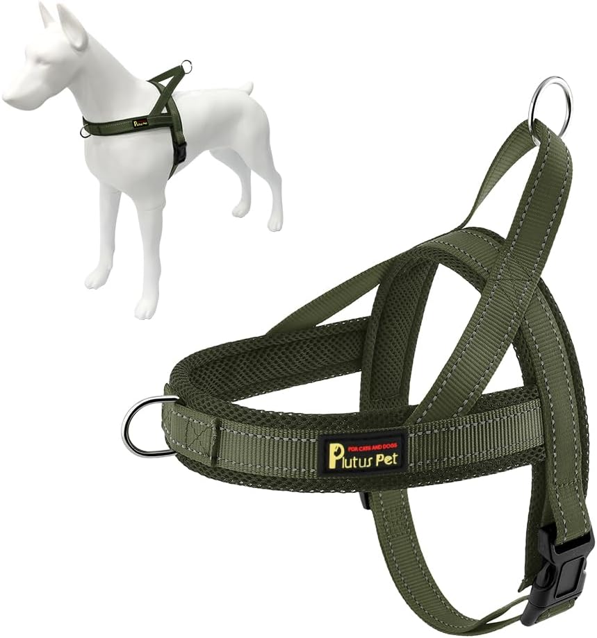 Plutus Pet No Pull Dog Harness with Breathable Mesh Padded, Adjustable Reflective Escape Proof Dog Harness, Quick Fit Dog Vest Harness for Small Medium Large Dogs(M, Beige) - Image 13