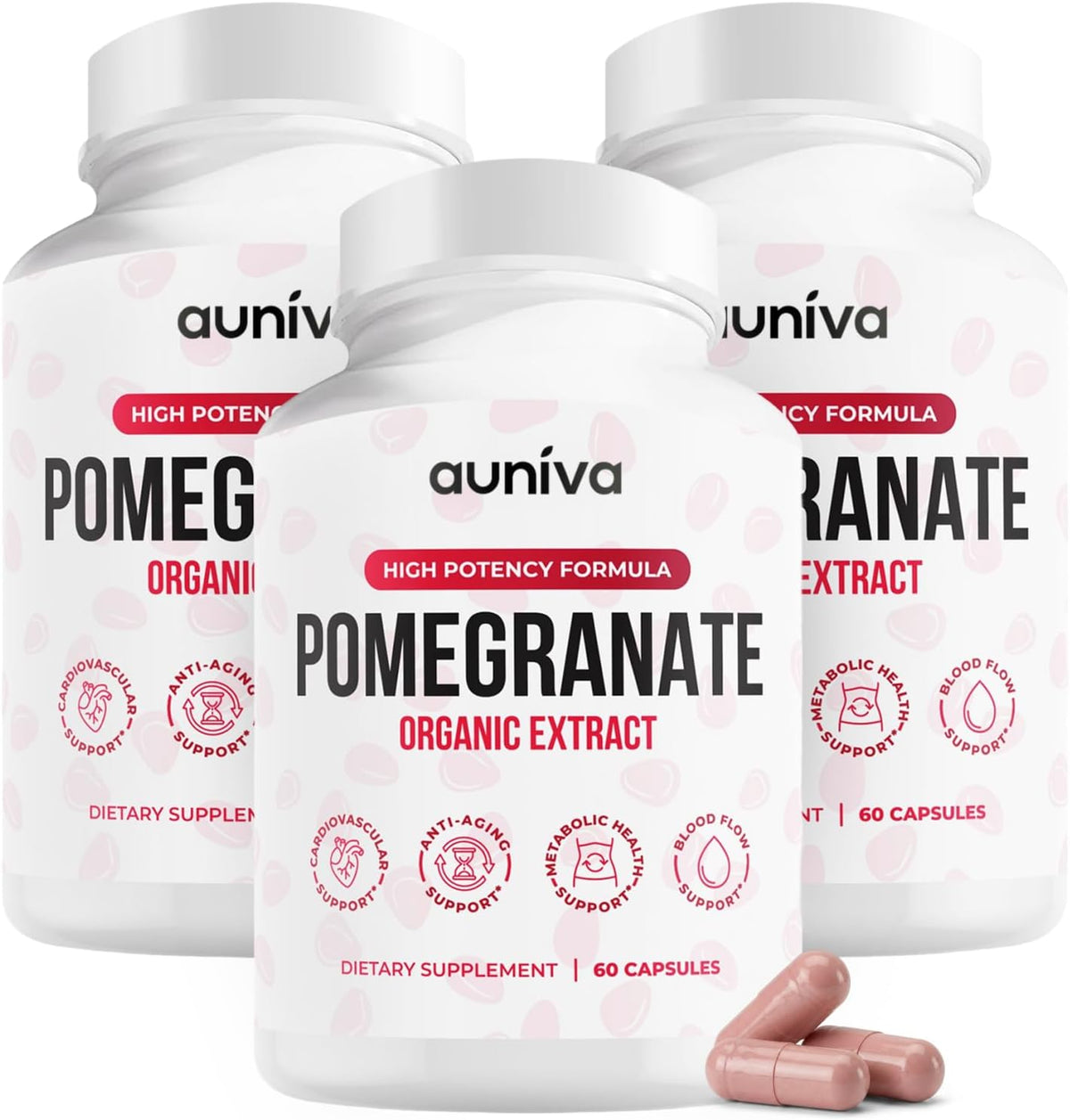Organic Pomegranate Capsules 700mg - Pomegranate Fruit Extract Supplement - Organic Pomegranate Extract for Antioxidant, Heart & Energy Support - Ancient Wellness Formula - 60 Capsules - Image 9