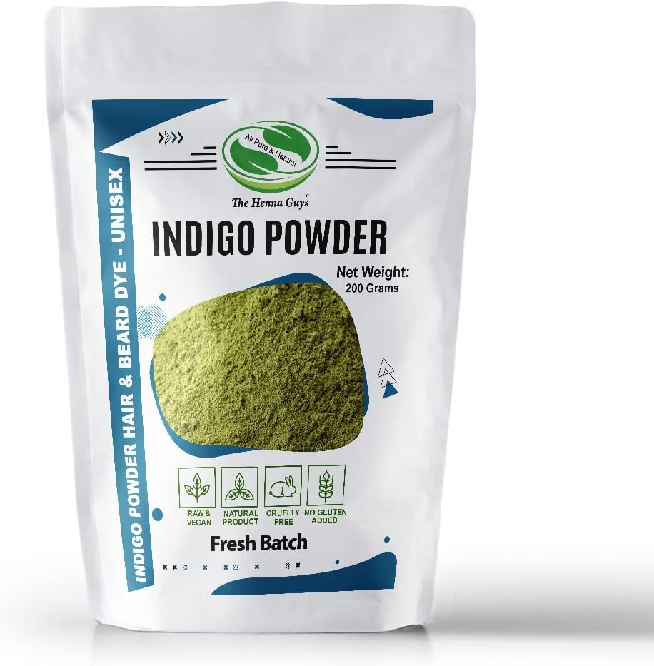The Henna Guys Indigo Powder 200 Grams front packaging view