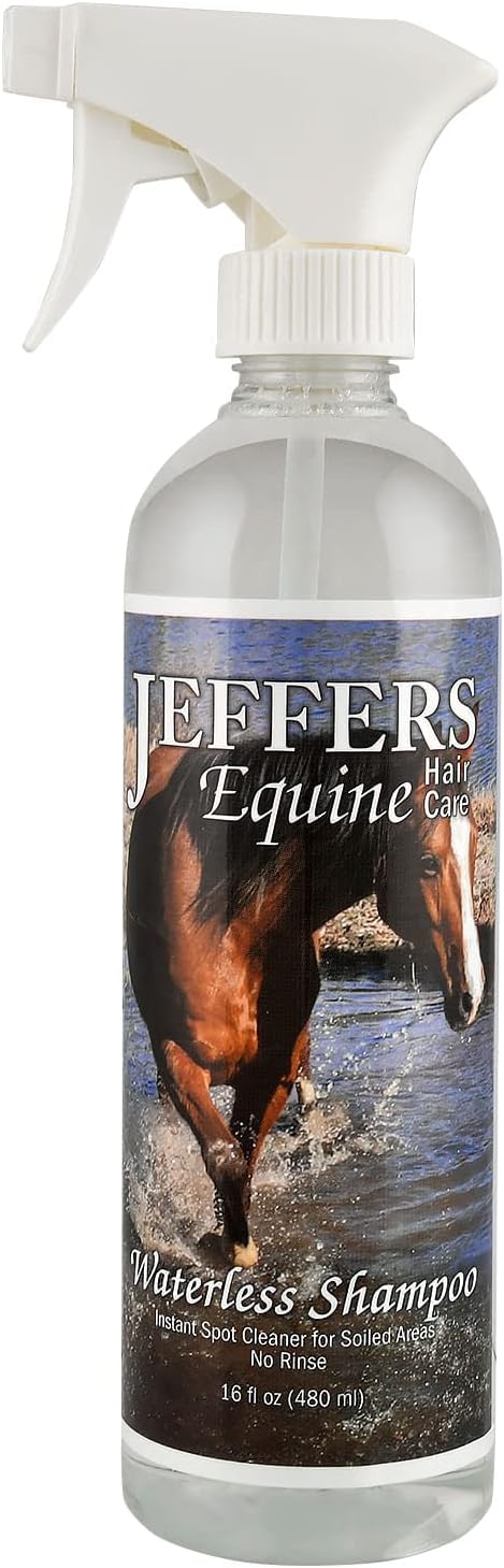 Close up of the Jeffers Equine medicated shampoo bottle cap and nozzle