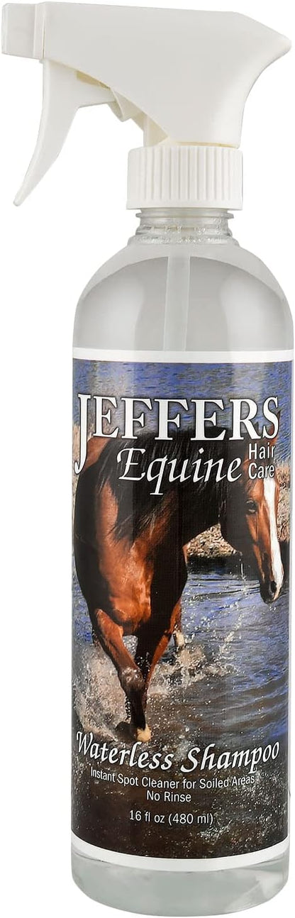 Close up of the Jeffers Equine medicated shampoo bottle cap and nozzle