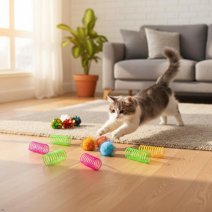 Full collection of thirty pieces of imported non-toxic cat toys