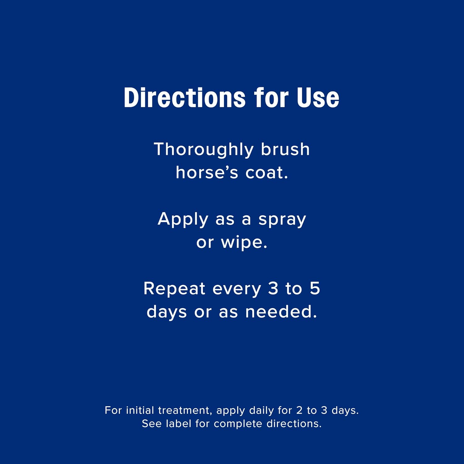 Farnam premium sun protection equine fly spray back directions label