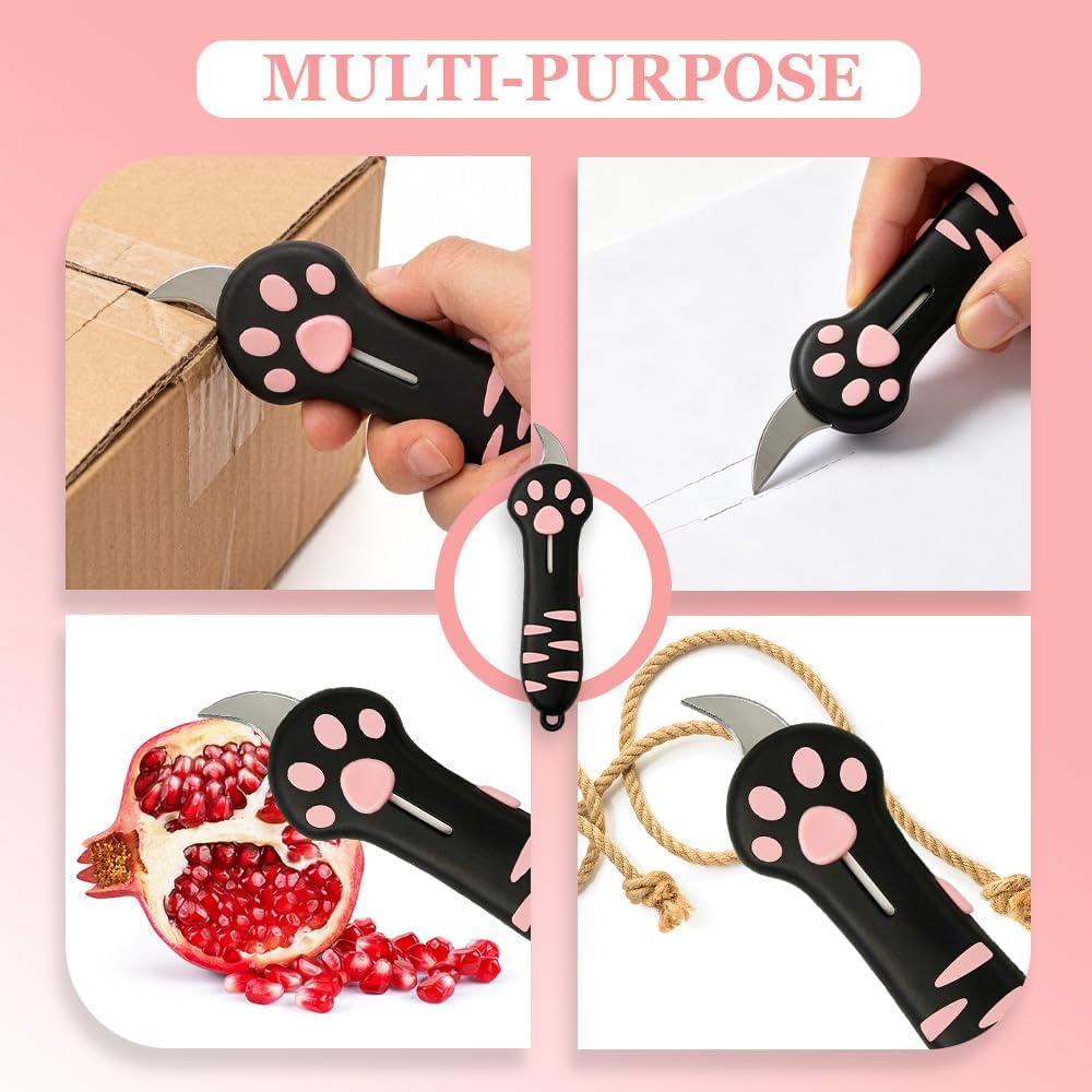 Fluffy black kitten plush keychain accessory included in the premium stationery set