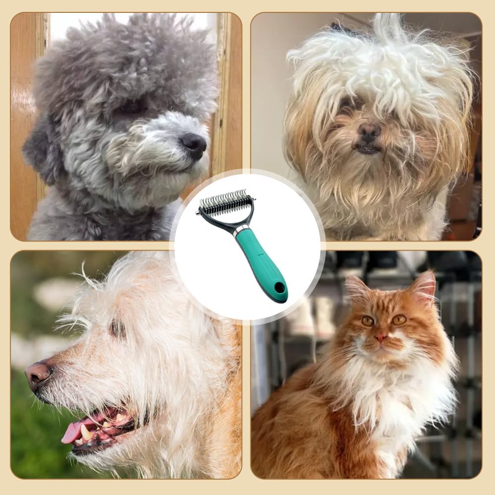 Generic grooming brush being used on long-haired cat