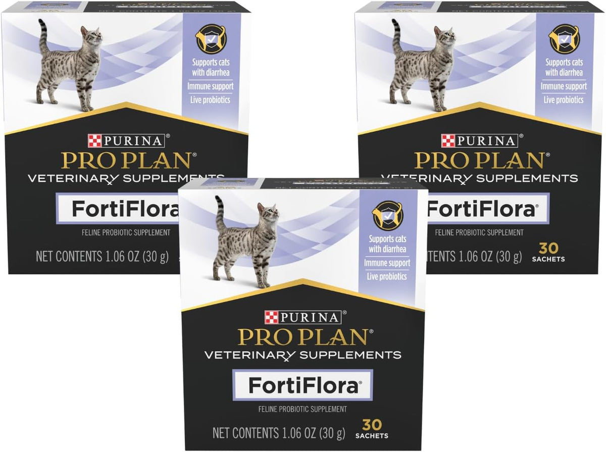 Purina FortiFlora canine probiotic powder nutritional facts and veterinary instructions panel