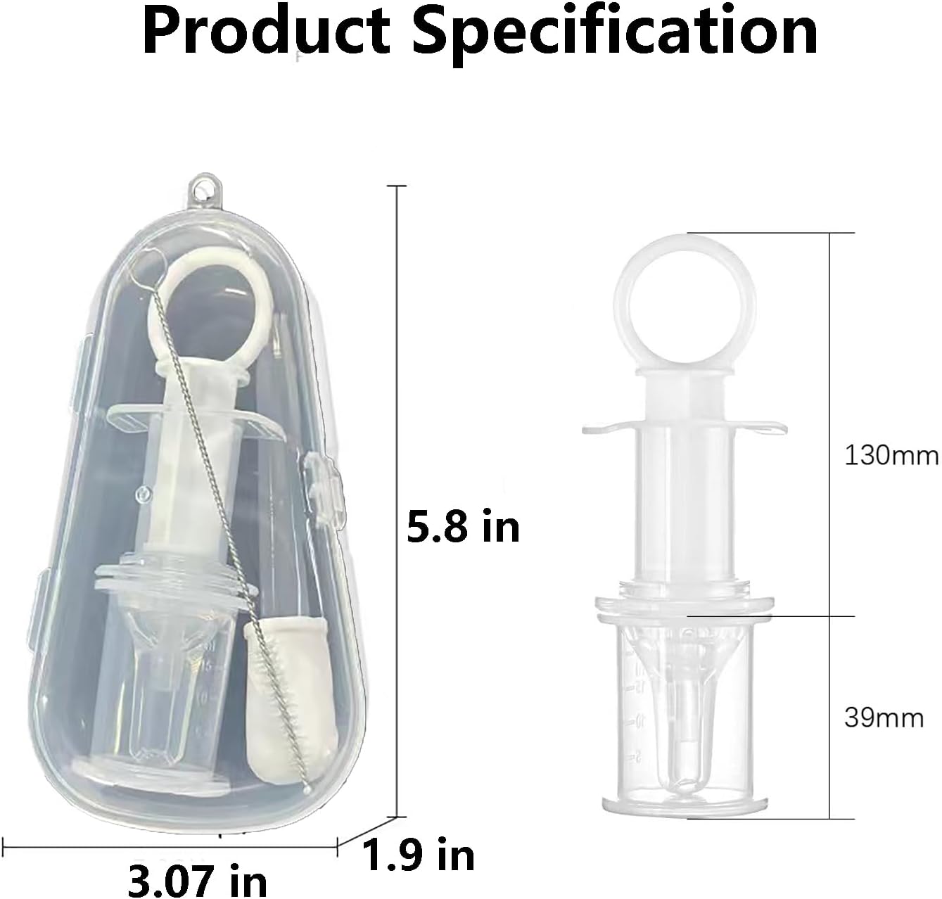 YIBIKEHO soft tip pet nursing bottle and syringe kit components laid out flat