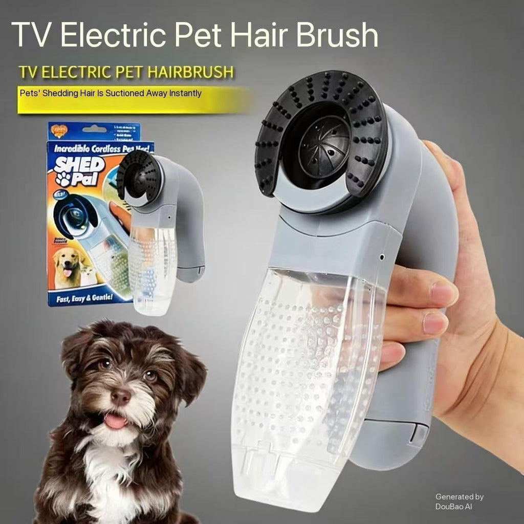 Close up of Agaro pet grooming vacuum massage nozzle and hair canister