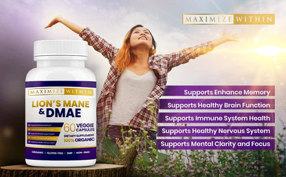 Supplement facts and nutritional values of Maximum Slim brain booster capsules.