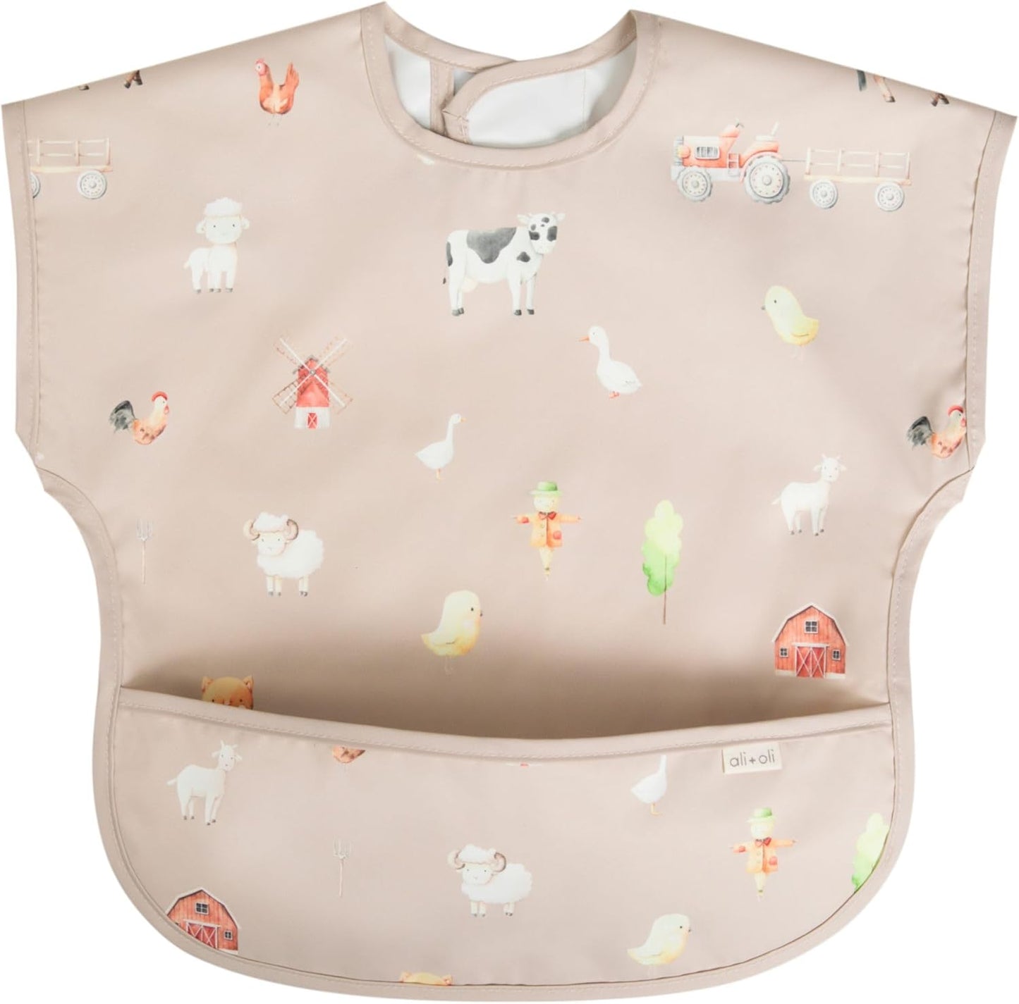 Ali+Oli smock bib for babies front view