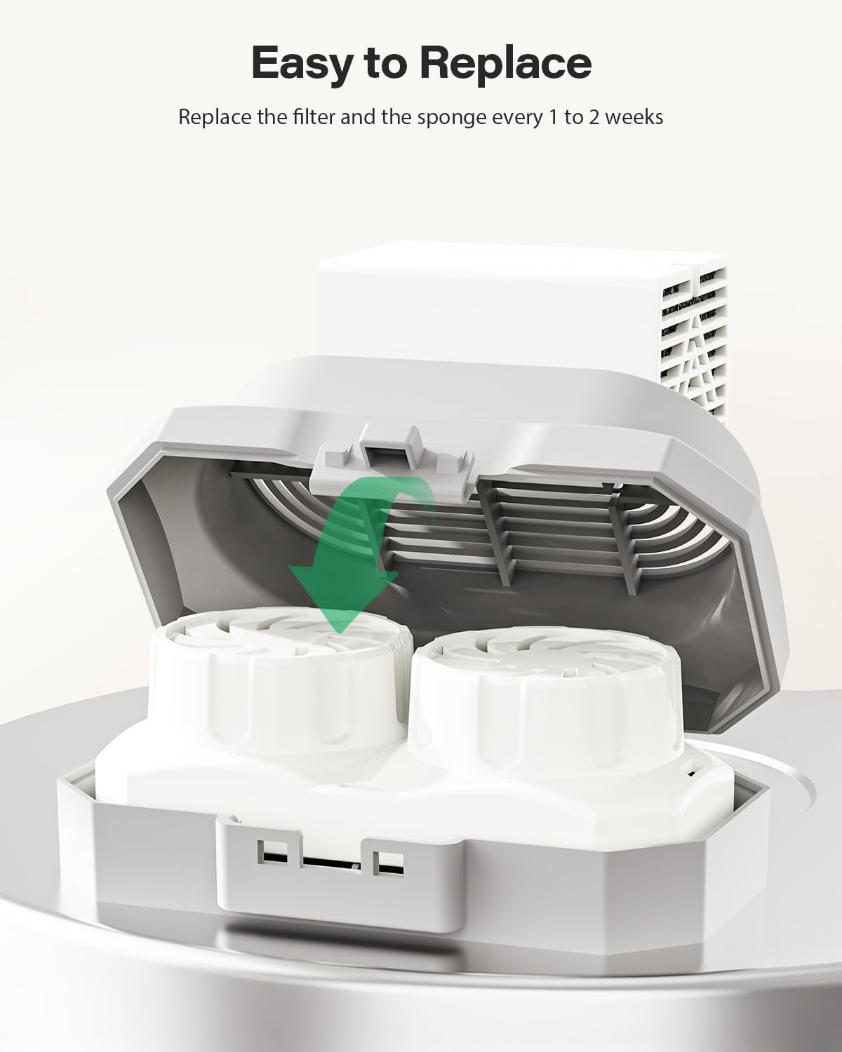 Close up of Dianu replacement filter packaging