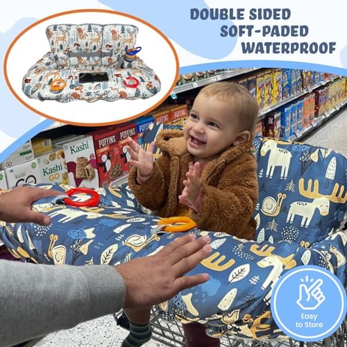 Jowey universal fit baby registry gift item showcasing the plush quilted padding and water resistant top surface
