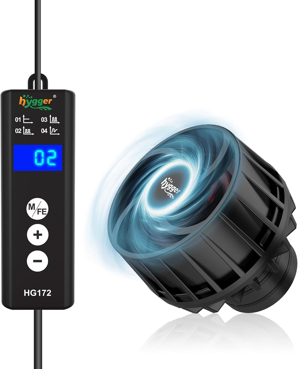 Hygger Lite Wave Maker aquarium circulation pump front view showing compact design