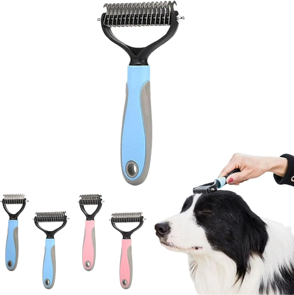Professional stainless steel pet rake for thick coats