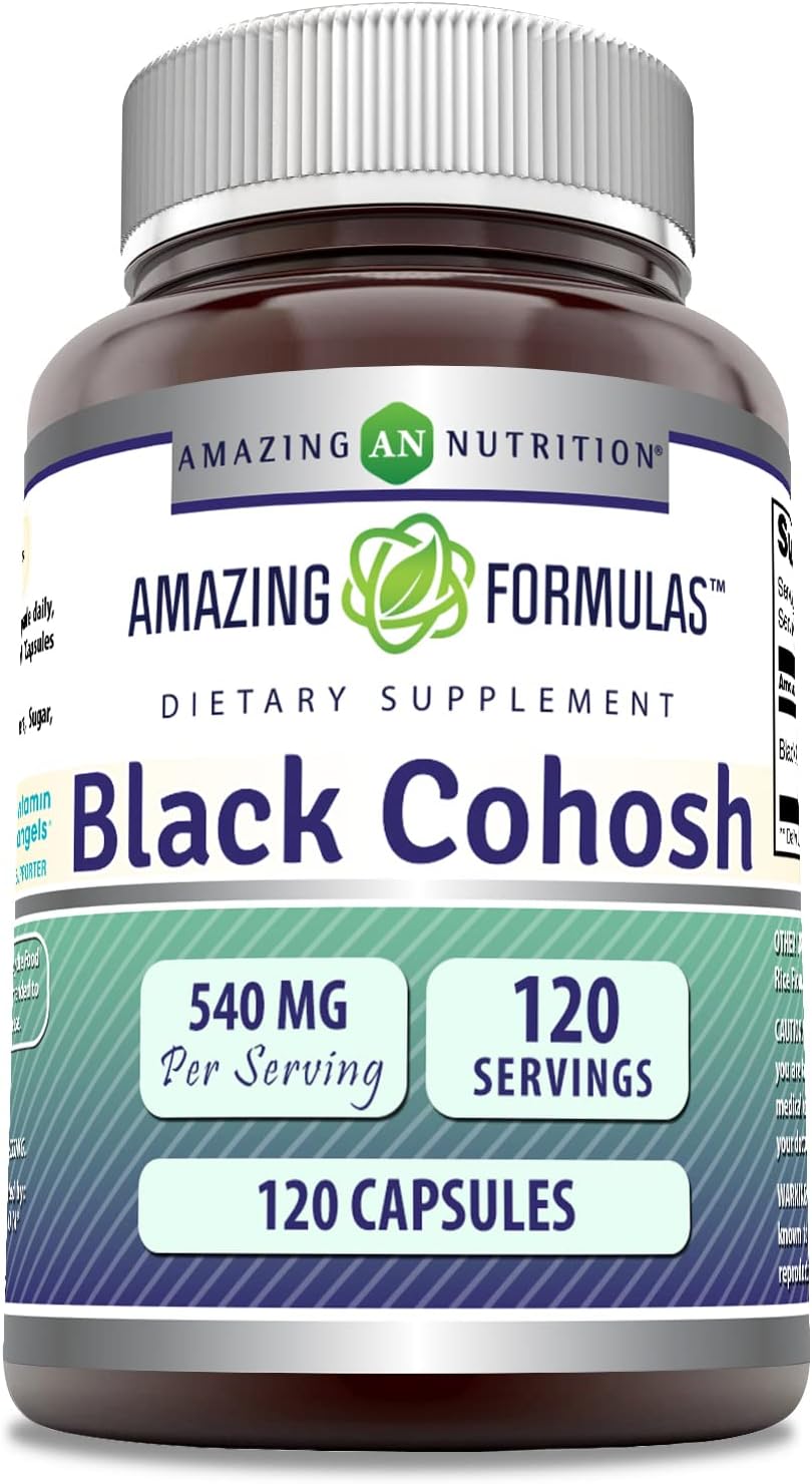 Amazing Nutrition Black Cohosh 540mg supplement bottle front view