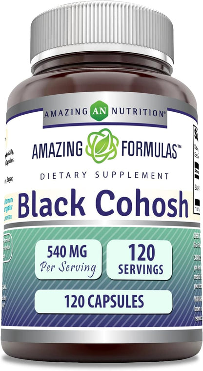 Amazing Nutrition Black Cohosh 540mg supplement bottle front view