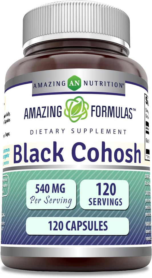 Amazing Nutrition Black Cohosh 540mg supplement bottle front view