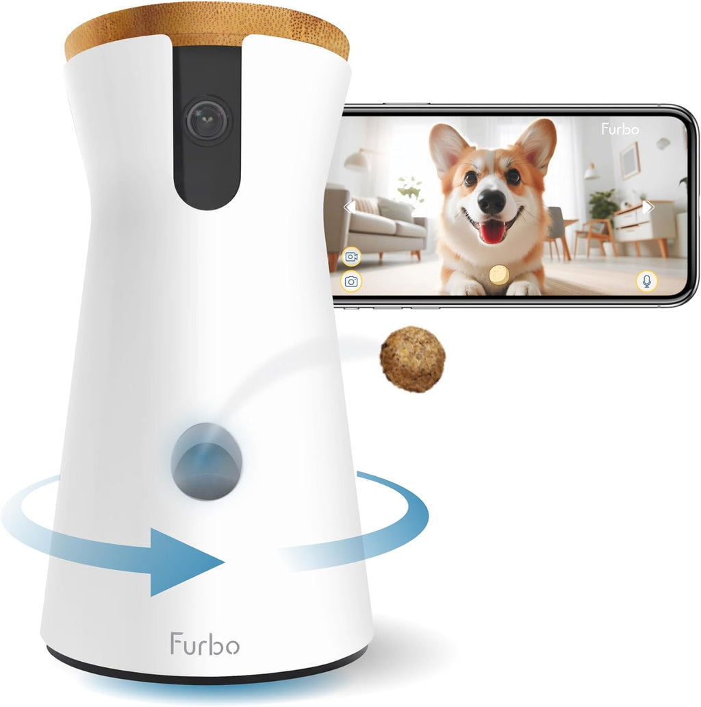 Furbo Mini 360 degrees 2K QHD Pet Camera: Basic See, Talk & Toss Features, No AI Alerts, No Subscription Required, Dog & Cat Rotating Treat Dispenser w/Phone App, Smart Indoor Cam, 2-Way Audio & Night Vision - Image 10