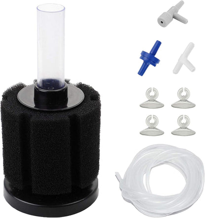 AQUANEAT Aquarium Air Powered Sponge Filter, Fish Tank Bio Bubble Filter with Airline Tubing, Valves, Suction Cup(up to 10Gal) - Image 11